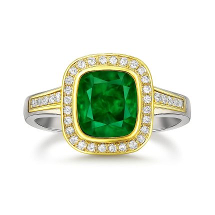 gemstone-set emerald gold ring f