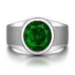 men’s green stone ring