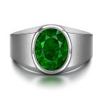 round cut emerald ring