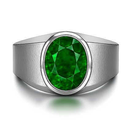 round cut emerald ring