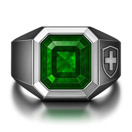 heavy round plus sign ring