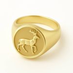 14K Gold Stag Signet Ring – Noble Heritage
