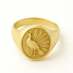 14K Gold Peacock Ring – Regal Urban Statement”