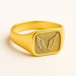 14K Gold Winged Ring