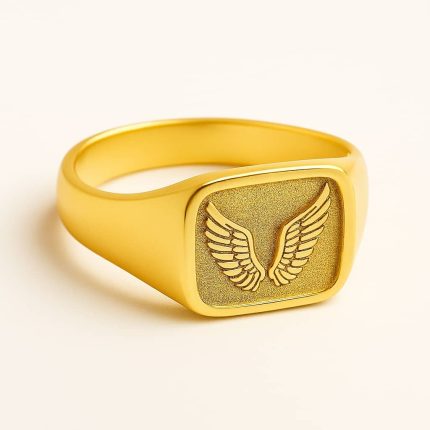 14K Gold Winged Ring