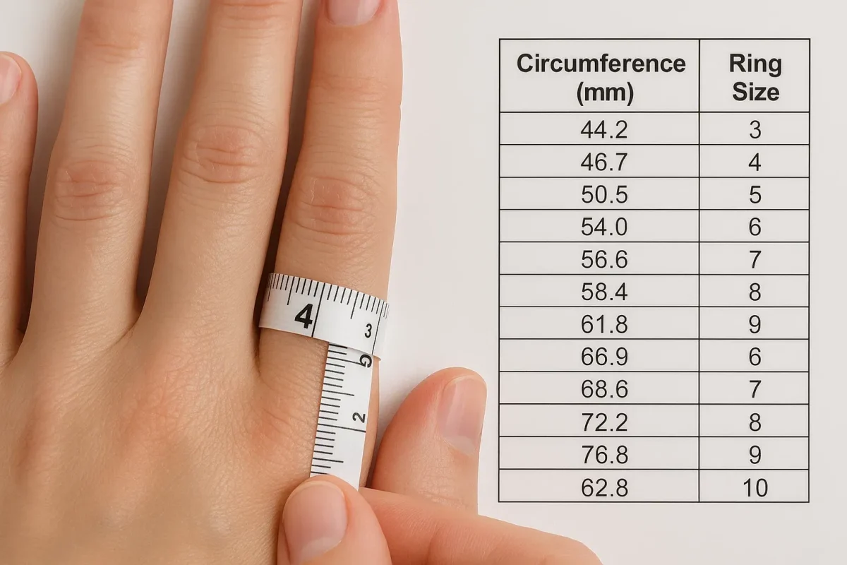 Measuring Ring Size with a String or Paper Strip