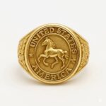 14K Gold U.S. Stallion Ring – Bold American Strength - Image 3