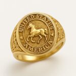 14K Gold U.S. Stallion Ring – Bold American Strength