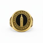 14K Gold London Emblem Ring