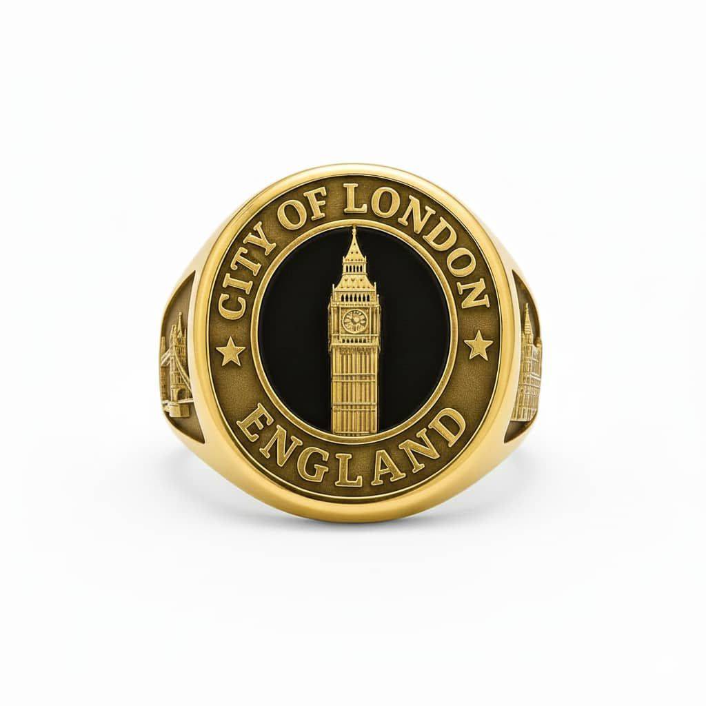 14K Gold London Emblem Ring 14K Gold London Emblem Ring