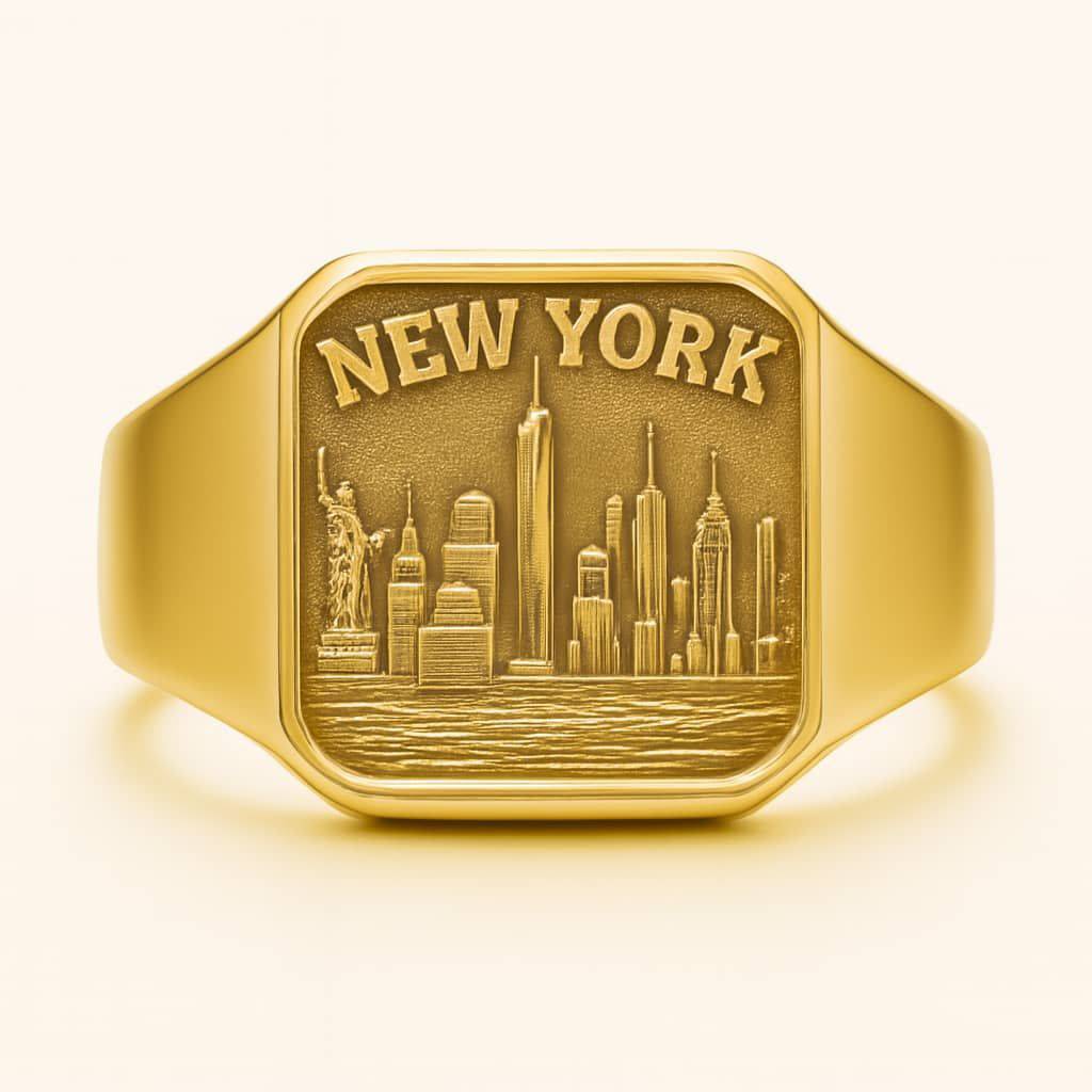 14K Gold New York Skyline Ring – 14K Gold New York Skyline Ring
