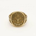 14K Gold U.S. Army Emblem Ring