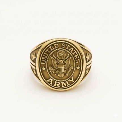 14K Gold U.S. Army Emblem Ring