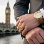 14K Gold London Emblem Ring - Image 3