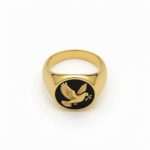 14K Gold Dove of Peace Ring - Image 2