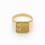 14K Gold New York Skyline Ring - Image 2
